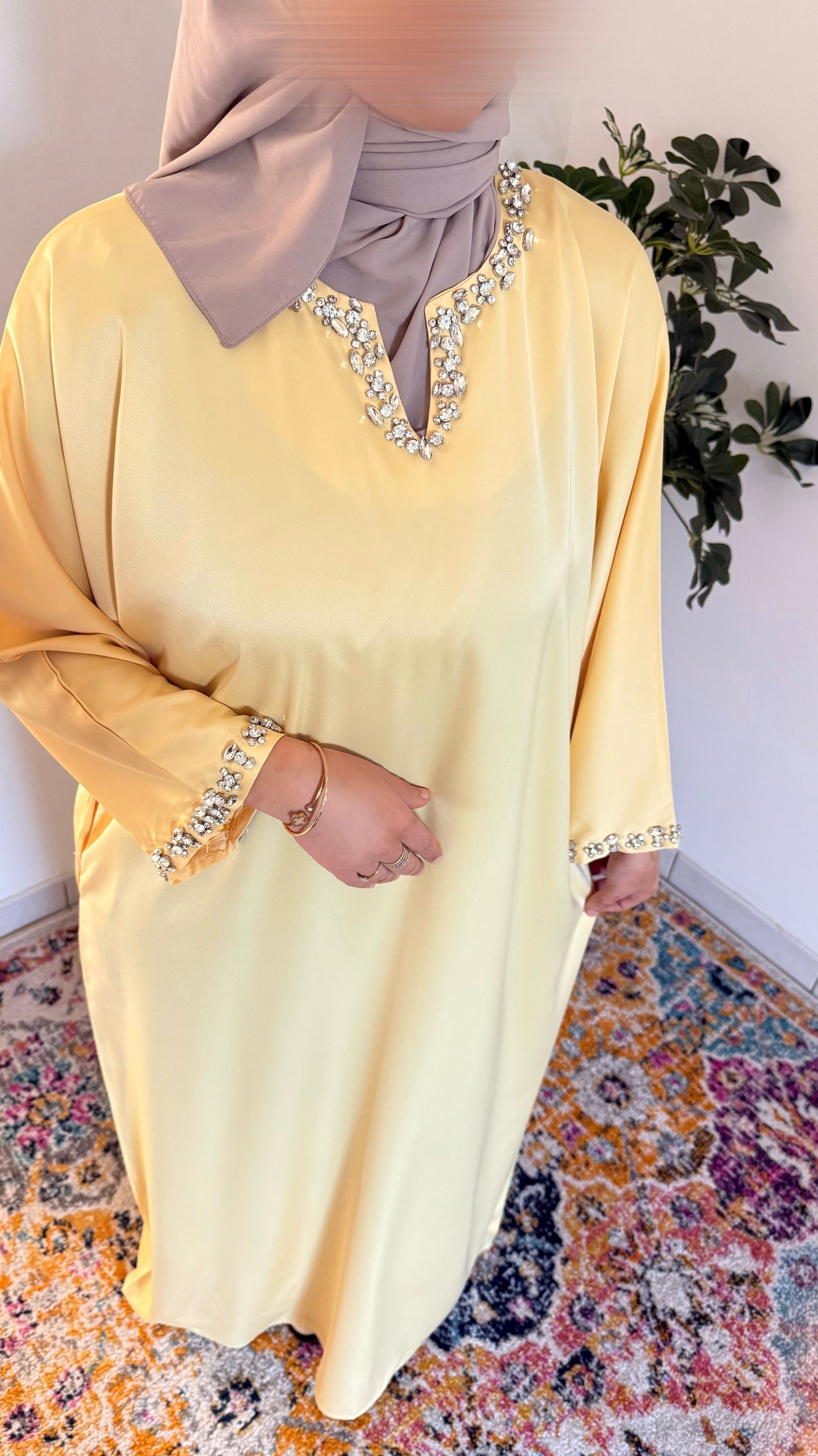 Abaya Mira jaune