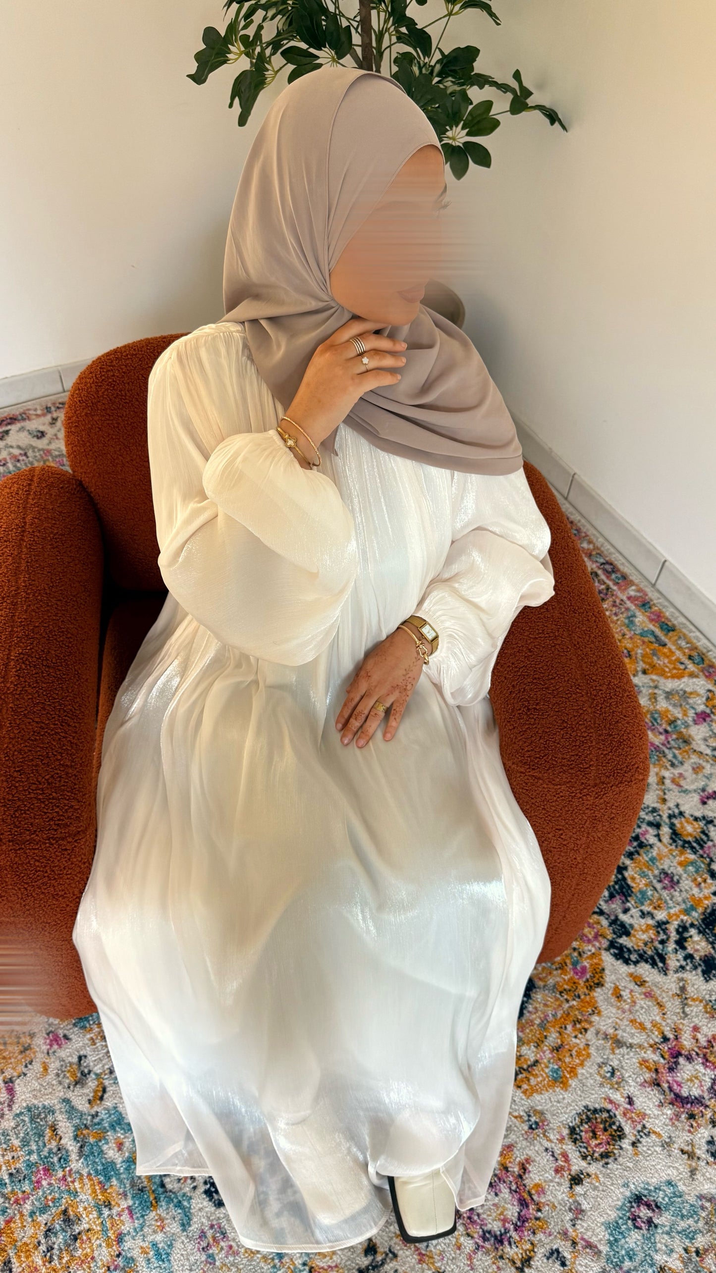 Robe Najlaa blanc cassé