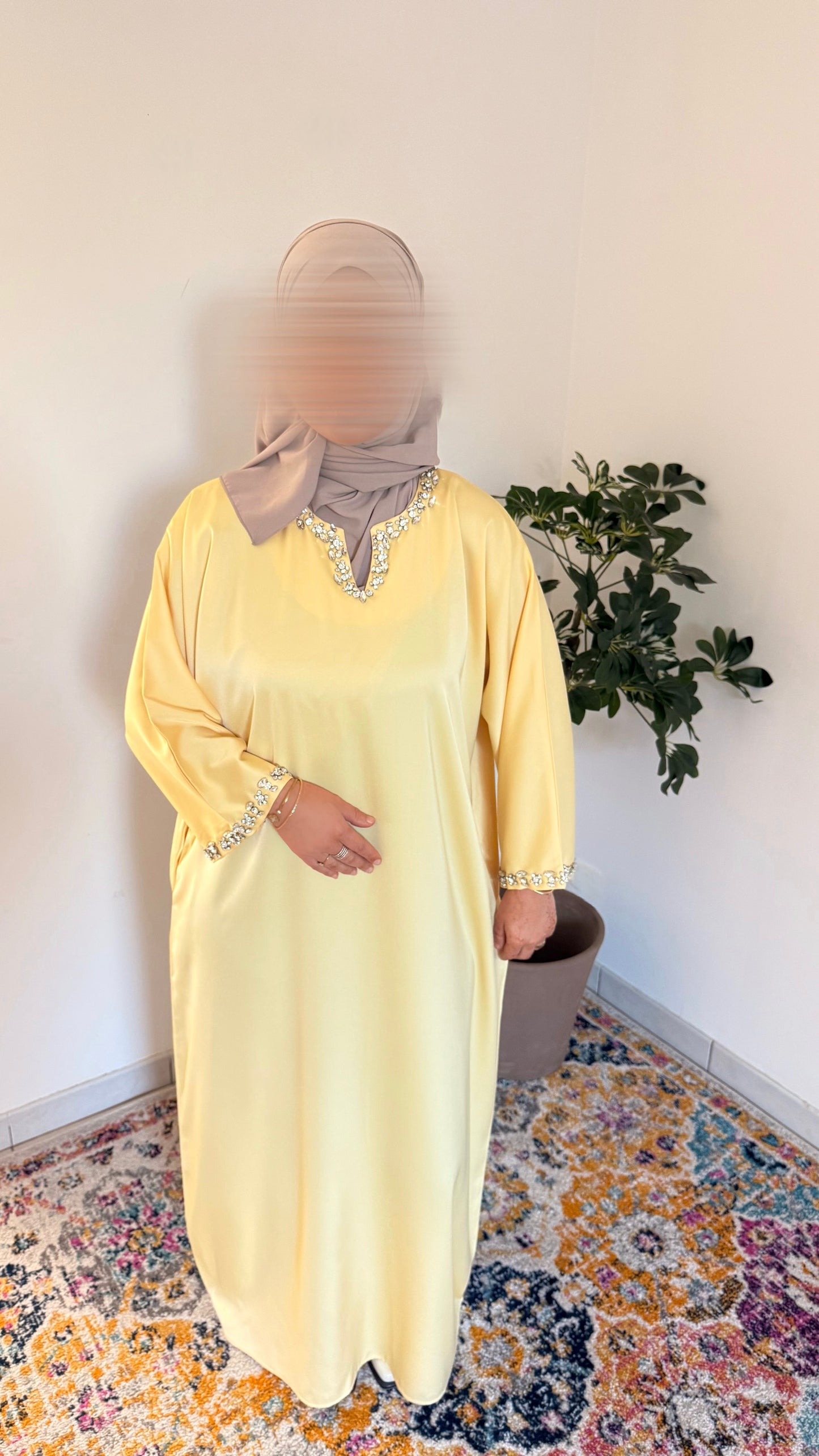 Abaya Mira jaune