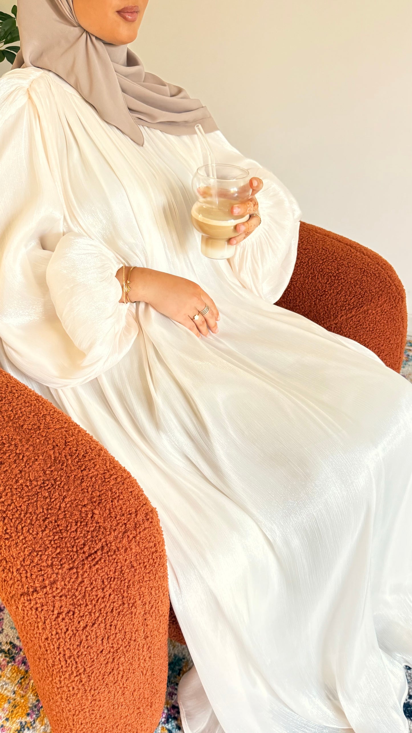 Robe Najlaa blanc cassé