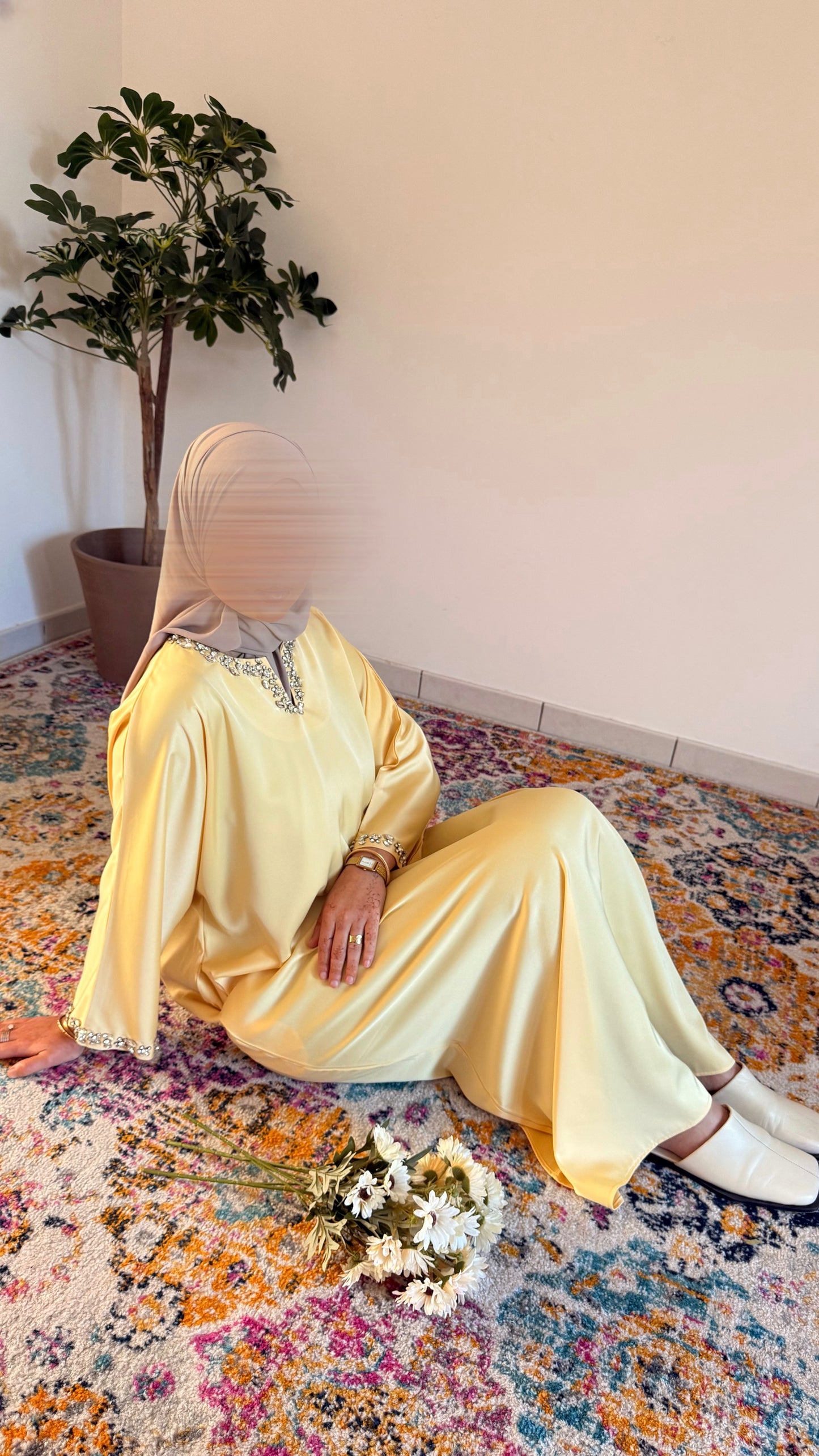 Abaya Mira jaune