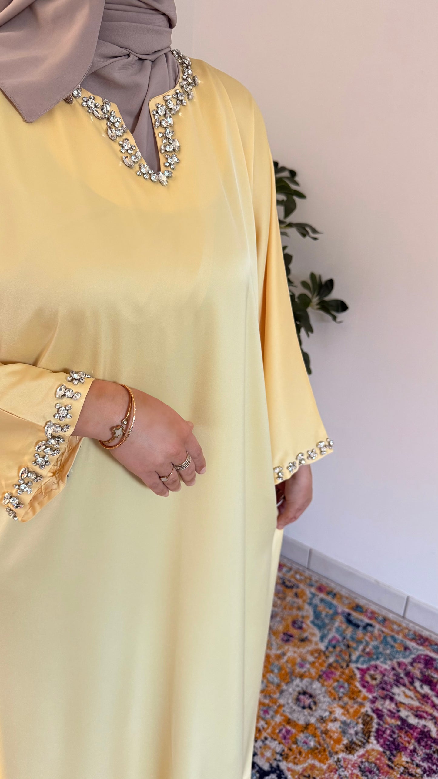 Abaya Mira jaune