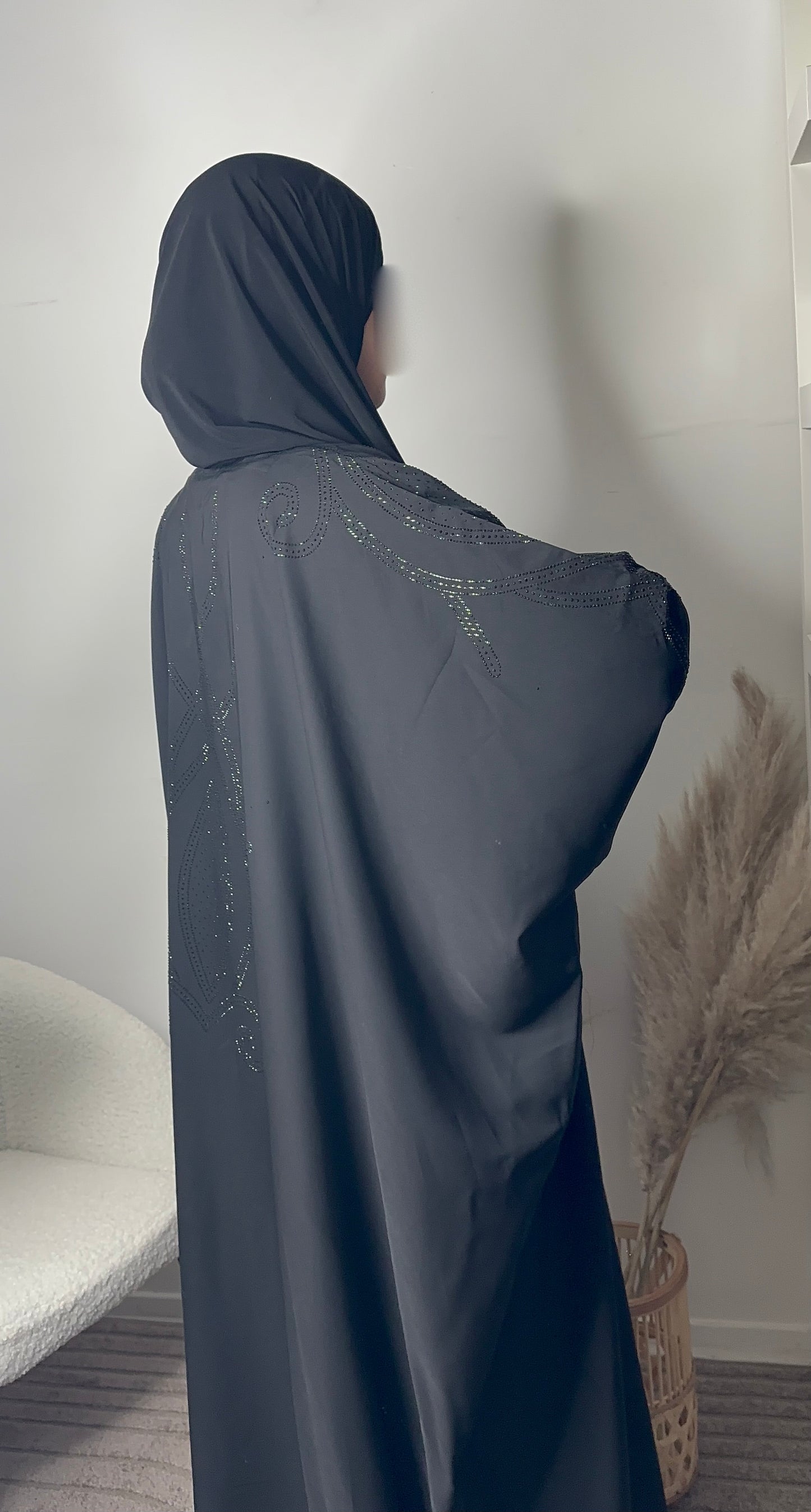 Abaya dubaï Esmeralda strass