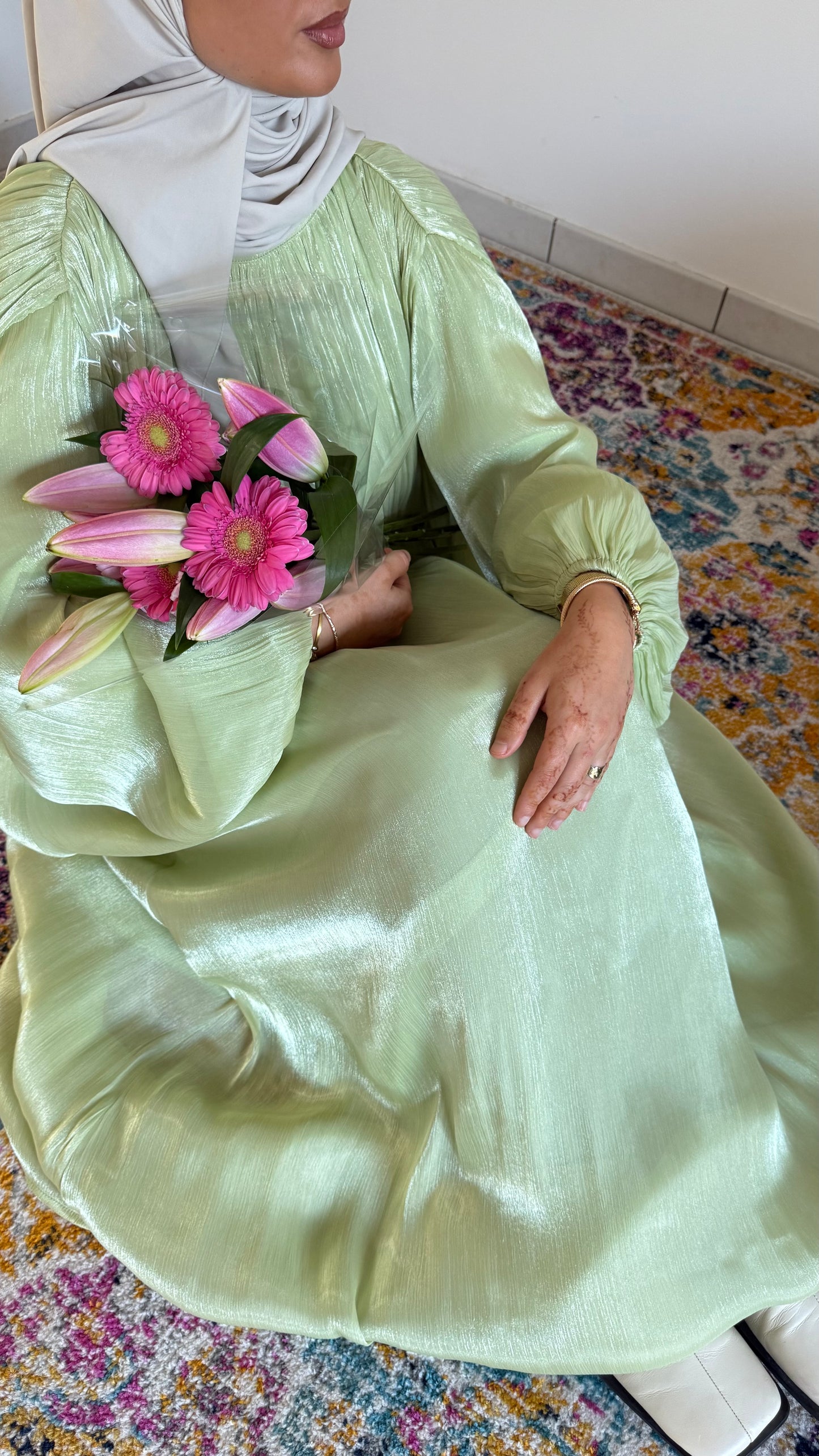 Robe Najlaa vert eau