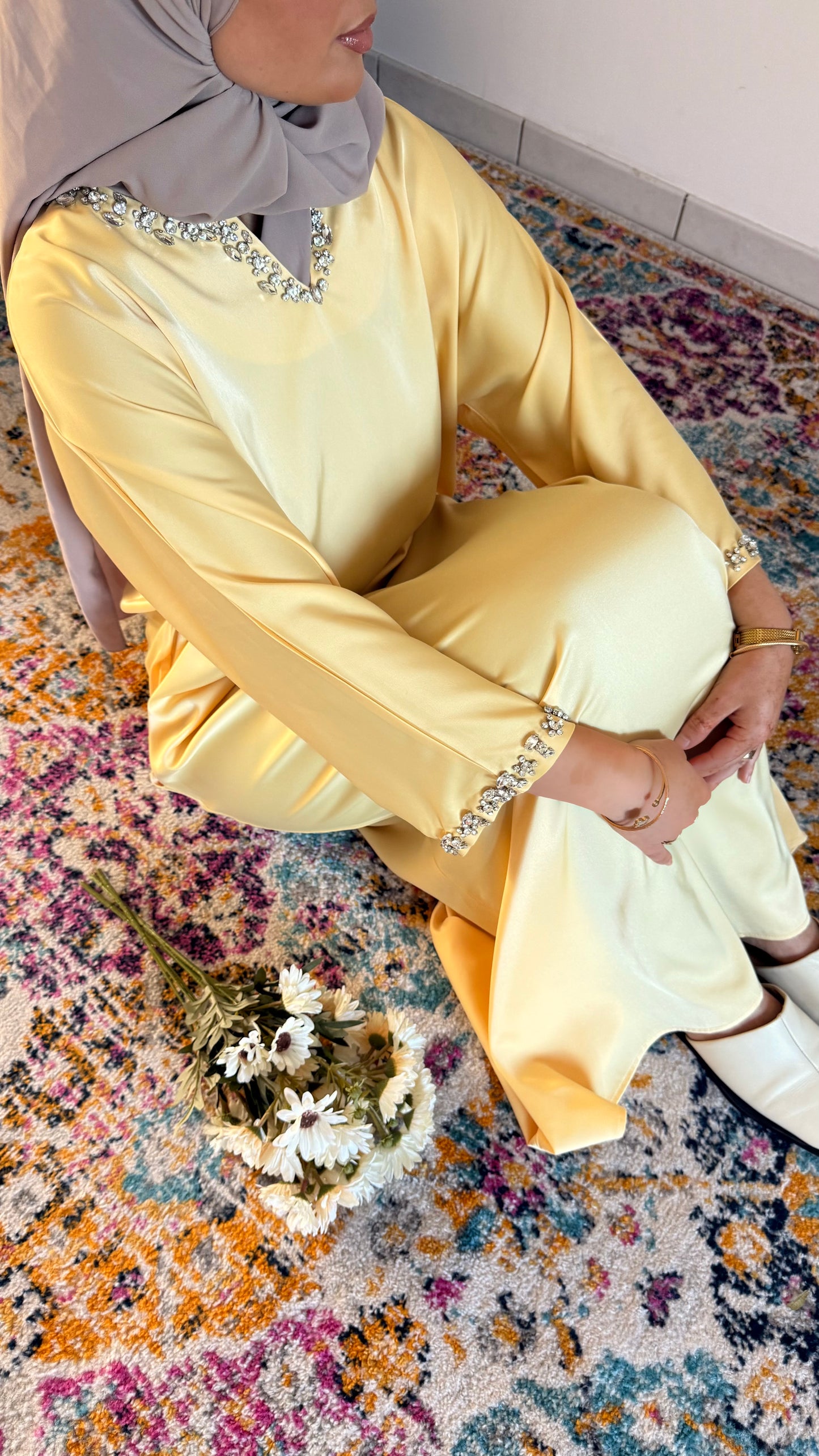 Abaya Mira jaune