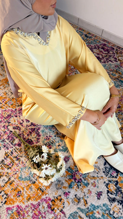 Abaya Mira jaune