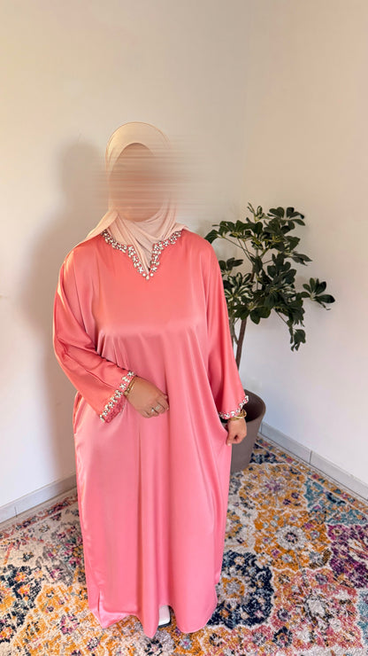 Abaya Mira corail